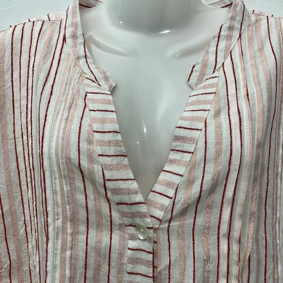 NWT Club Z Collection Long Roll Tab Sleeve Button Up Shirt Cover Up Tunic 2X - Picture 6 of 14